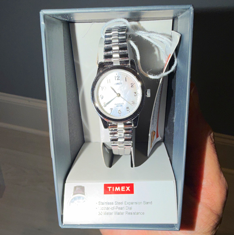 Timex Timecenter Women’s Quartz Watch INDIGLO 30m Silver SS Expansion 22mm