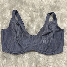 Wacoal 36DDD Bra Blue Elevated Allure 855336 Underwire Back Closure