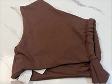 Missguided Woman's Shein Crop Top Brown Size XS