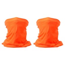 2pcs Summer Neck Gaiter Unisex Sun Protection Face Mask, Orange