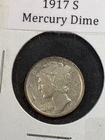 1917-s . Mercury Dime .  F . Fine . Silver . original . F