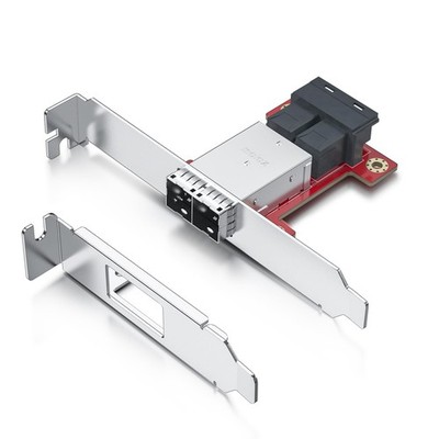 Mini SAS Adapter SFF8643 to SFF8644 Dual Port Mini SAS Adapter