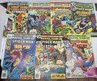 7 Vintage/bronze age marvel team up comic book Lot , Spider-Man, human torch,