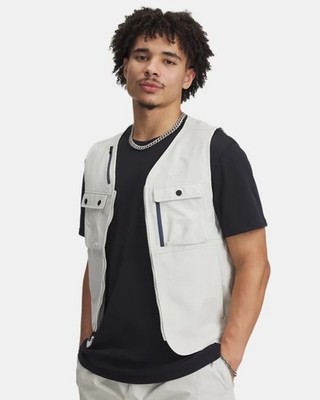 NWT Under Armour Storm ColdGear Vest Men s M Summit White / Downpour Gray