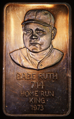 Babe Ruth Baseball 714 Home Run King 1973 1oz 999 FINE Silver bar