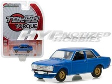GREENLIGHT 1:64 1968 DATSUN 510 DIE-CAST BLUE 29900-A