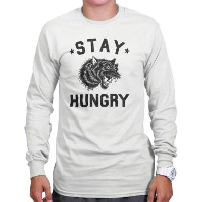 Stay Hungry Tiger Wolf Hangry Gym Workout Long Sleeve Tshirt for Men or  Women