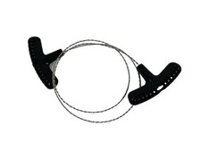 Draht S&auml;ge Seils&auml;ge Outdoor Survival Edelstahl Taschens&auml;ge 70cm schwarz PVC-Rohr