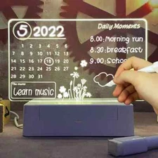 Note Board Creative Led Night Light USB Message Board Holiday Light With Pen Gif