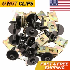 40x Engine Under Cover Splash Shield Bumper Guard Body Bolts Clip U-nut Fastener