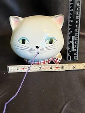 Vintage 1958 Holt Howard Cermaic Kitty String and Sissor holder