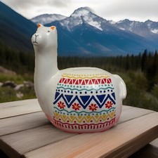 Ceramics Money Box Lama Piggy Bank Alpaca Decorative Standing 6.5  T X5.5  L X 3  