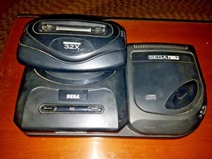 sega genesis with cd and 32x