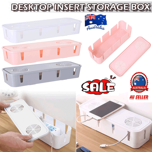Cable Storage Box Case Power Strip Wire Management Socket Safety Tidy Orga QT - Picture 2 of 18