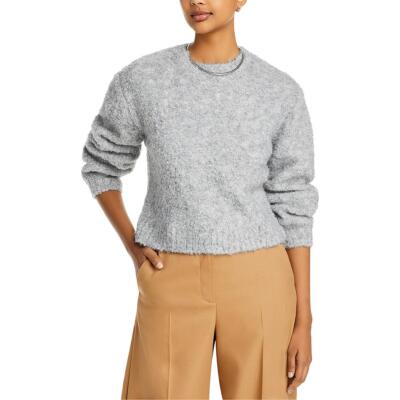 Bella Dahl Womens Wool Blend Ribbed Trim Crewneck Sweater Top BHFO 1361