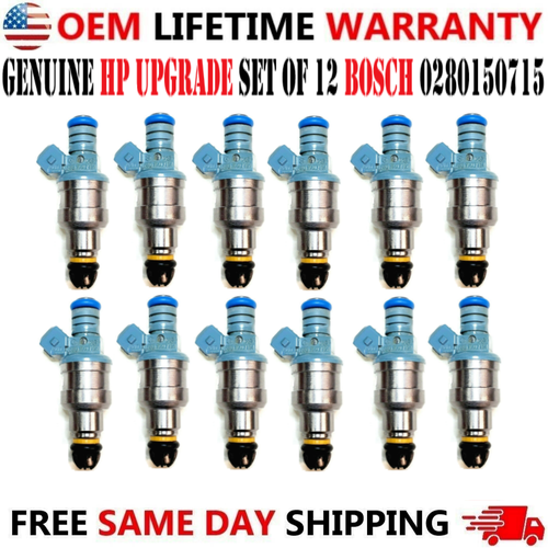 Genuine x12 Bosch HP UPGRADE Fuel Injectors for 19871993 BMW 325i 2.5L