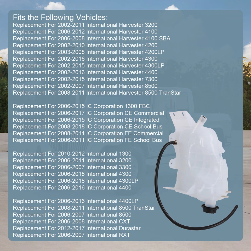 603-5104 para depósito de refrigerante presurizado de alta resistencia International 4300 4400 Foto 4 de 4