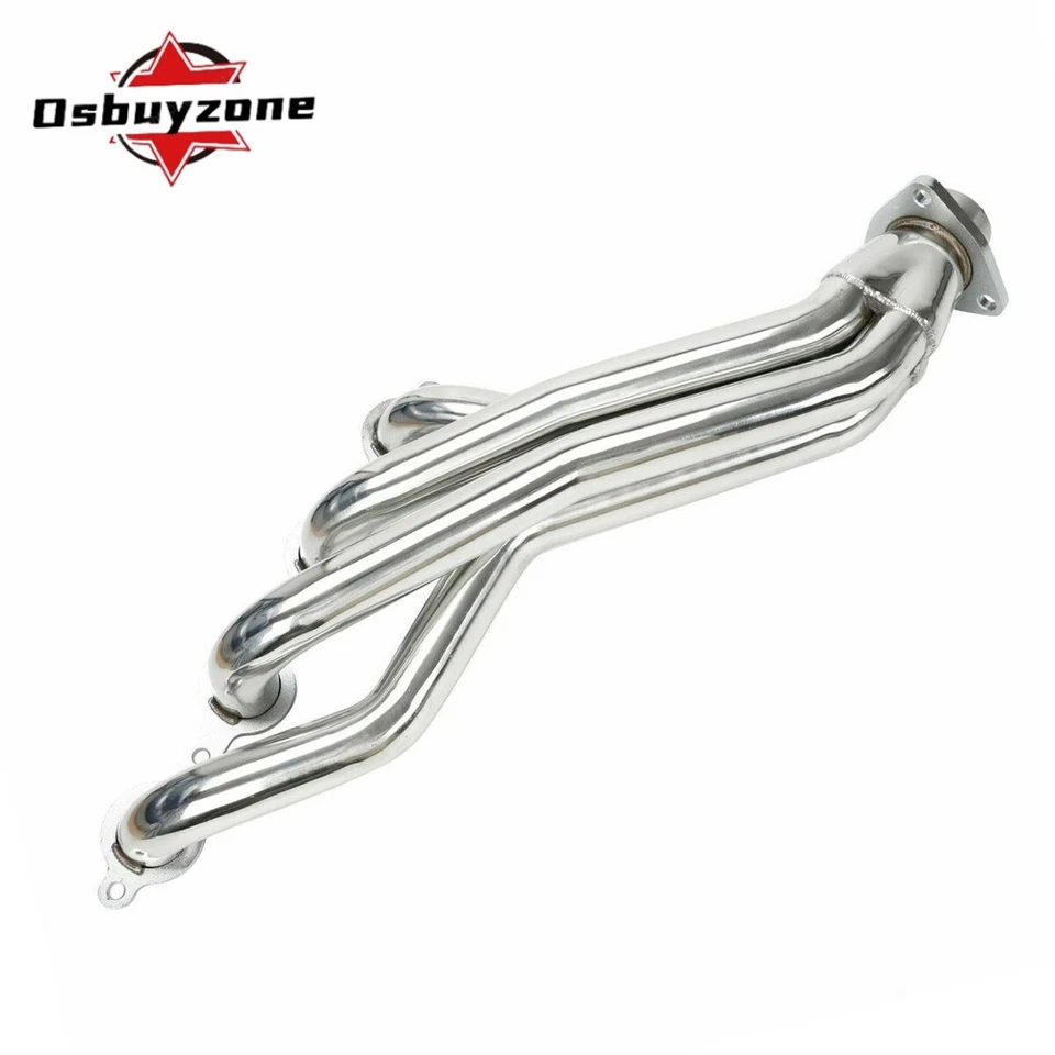 Cabezales de tubo largo de acero inoxidable con tubo en Y para 07-14 Chevy GMC 4,8 L 5,3 L 6,0 L Foto 3 de 4