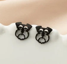 Schnauzer Dog Lover Earrings Stud Minimalist Girls Cute Earrings Stainless Steel