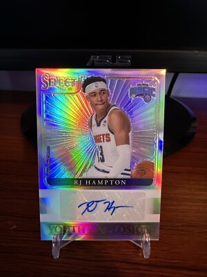2020 2021 Panini Select RJ Hampton Youth Explosion Signatures Silver Prizm Auto