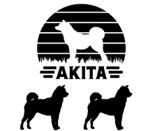 Akita 3 Pack Black Vinyl Graphic Decal Car Window Laptop Tablet Tumbler Notebook