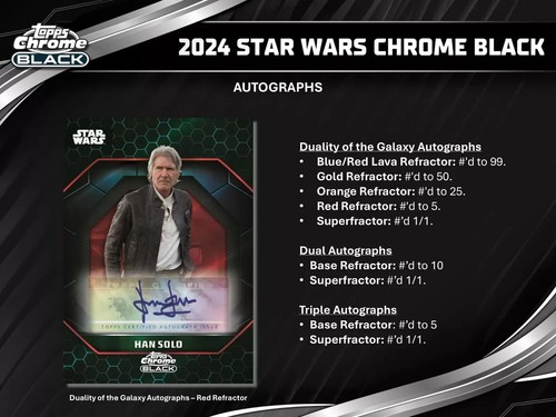 2024 Topps Chrome Black Star Wars Hobby Box Factory Sealed In Hand! Autos? - Picture 3 of 4