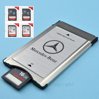 PCMCIA TO SDHC CARD Adapter for Mercedes-Benz + SanDisk Extreme PRO 16G/32G Card