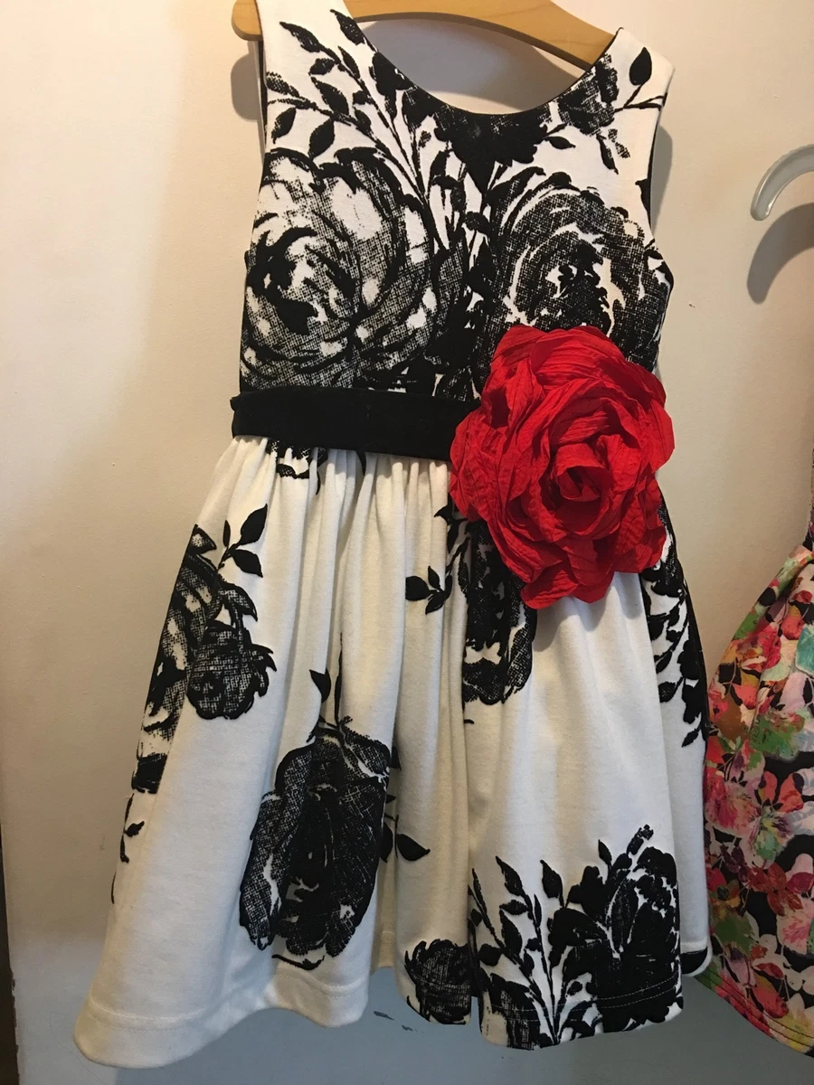 Zoe LTD Girls Black white red Party Dress 5