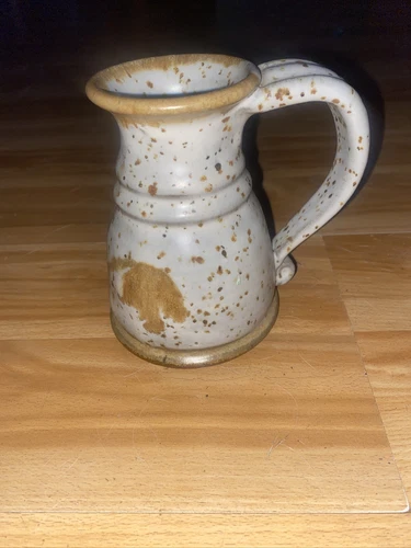 Mahon Made Studio Art Pottery Speckled Stoneware Mug, Signed