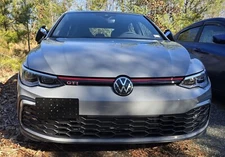 Front Tow Hook License Plate Mount Bracket For Volkswagen MK8 Golf GTi 2022-2026