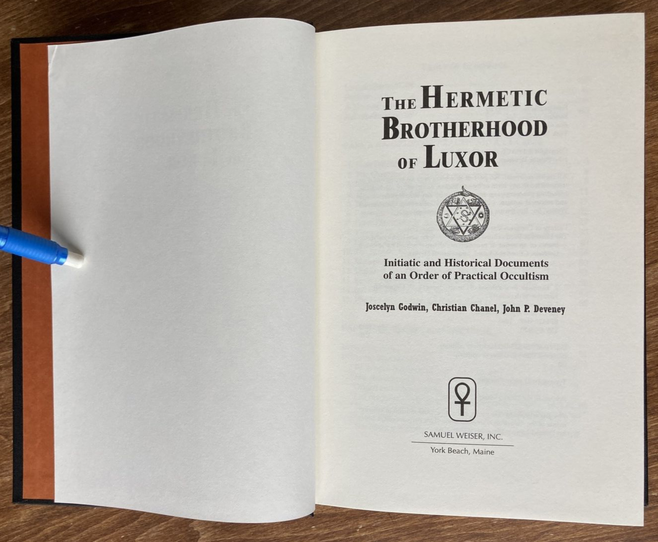 The Hermetic Brotherhood of Luxor, Joscelyn Godwin 1995 ISBN