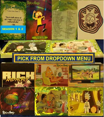 2018-19 Cryptozoic RICK AND MORTY Season 1 & 2 BASE & Inserts cards You-Pick-1