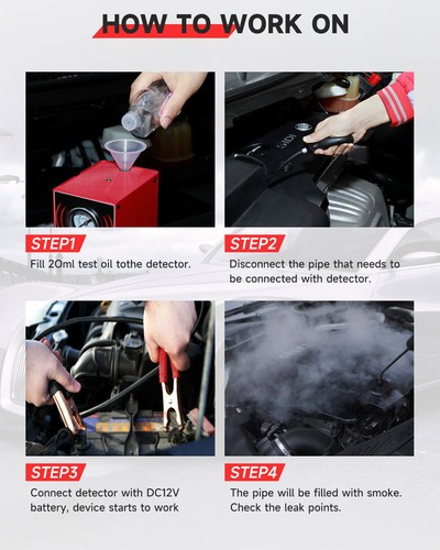 ANCEL S200 Auto EVAP Smoke Machine Vacuum Leak Detector Pipe Diagnostic Tester - Picture 7 of 12