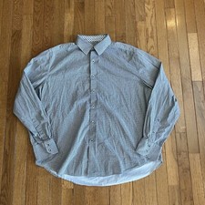 Robert Graham Classic Fit Mens XL Shirt Button Front Flip Cuff Long Sleeve