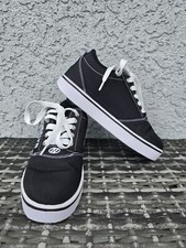 Youth Size 4 Black Heelys HES 10393 Low Top SKATE Shoes Lace Up