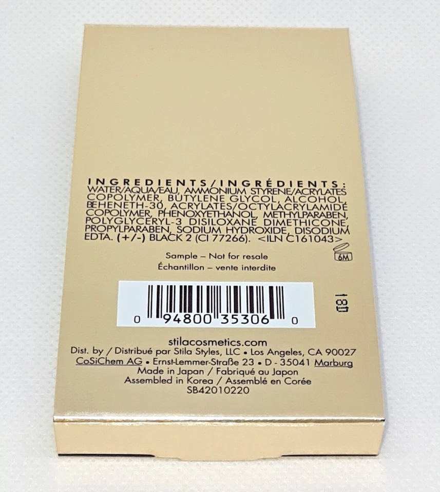 Stila STAY ALL DAY Waterproof Liquid Eye Liner INTENSE BLACK Travel Size - Image 4 of 4