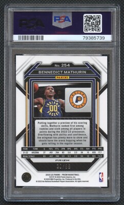 2022-23 Panini Prizm - Bennedict Mathurin #254 Purple Prizm /99