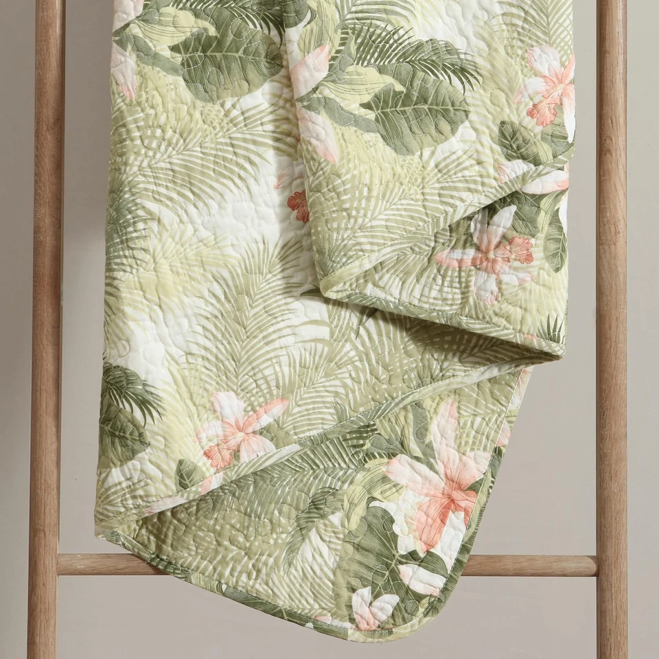 Topical Orchid Collection Quilt Set-100% Cotton, Reversible, Ideal for All Seaso - Image 4 of 4