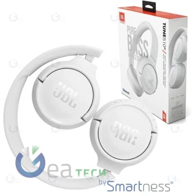 JBL T510 TUNE 510BT Casque On-Ear Sans Fil BT 5.0 Pliable Multipoint | Blanc - Photo 1/2