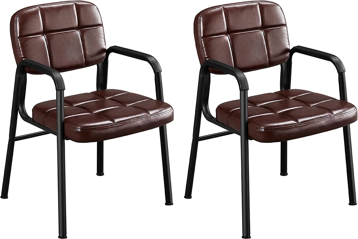 2PCS Office Guest Reception Chairs Leather Waiting Room Executive