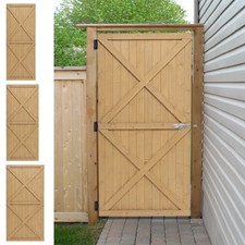 Garden Pine Wood Barn Door Pedestrian Gate Z X Support Wood Fence & Fitting Kit