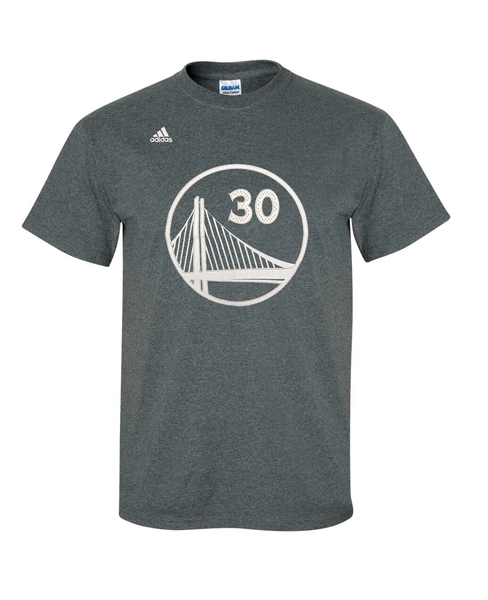adidas Men s Stephen Curry Golden State Warriors Carbon Grey Player T Shirt