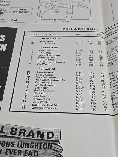 Vintage 10/17/1970 Pittsburgh Penguins vs. Philadelphia Flyers Hockey Program - Picture 6 of 11