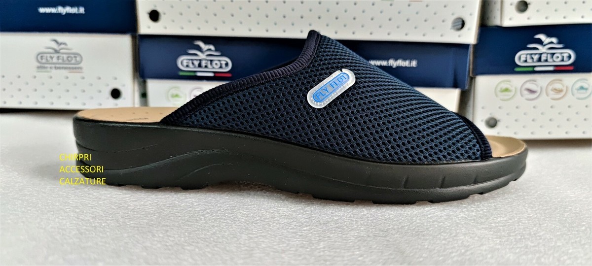 Fly Flot Classic Man Pantofole Uomo | Microfibra Morbida, Sottopiede Anatomico, Leggere, Colore Nero, Taglia 45