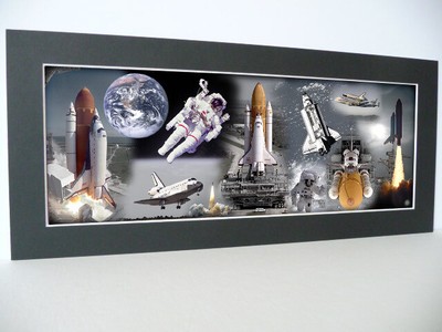 ''Das Shuttle'' Raumfahrt Fotografie   Aufgezogener Druck   Neu
