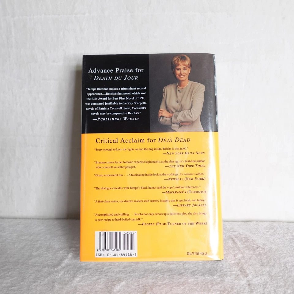 Death Du Jour Kathy Reichs Signed Hardcover Mystery Thriller 1999 Scribner First - Image 2 of 4