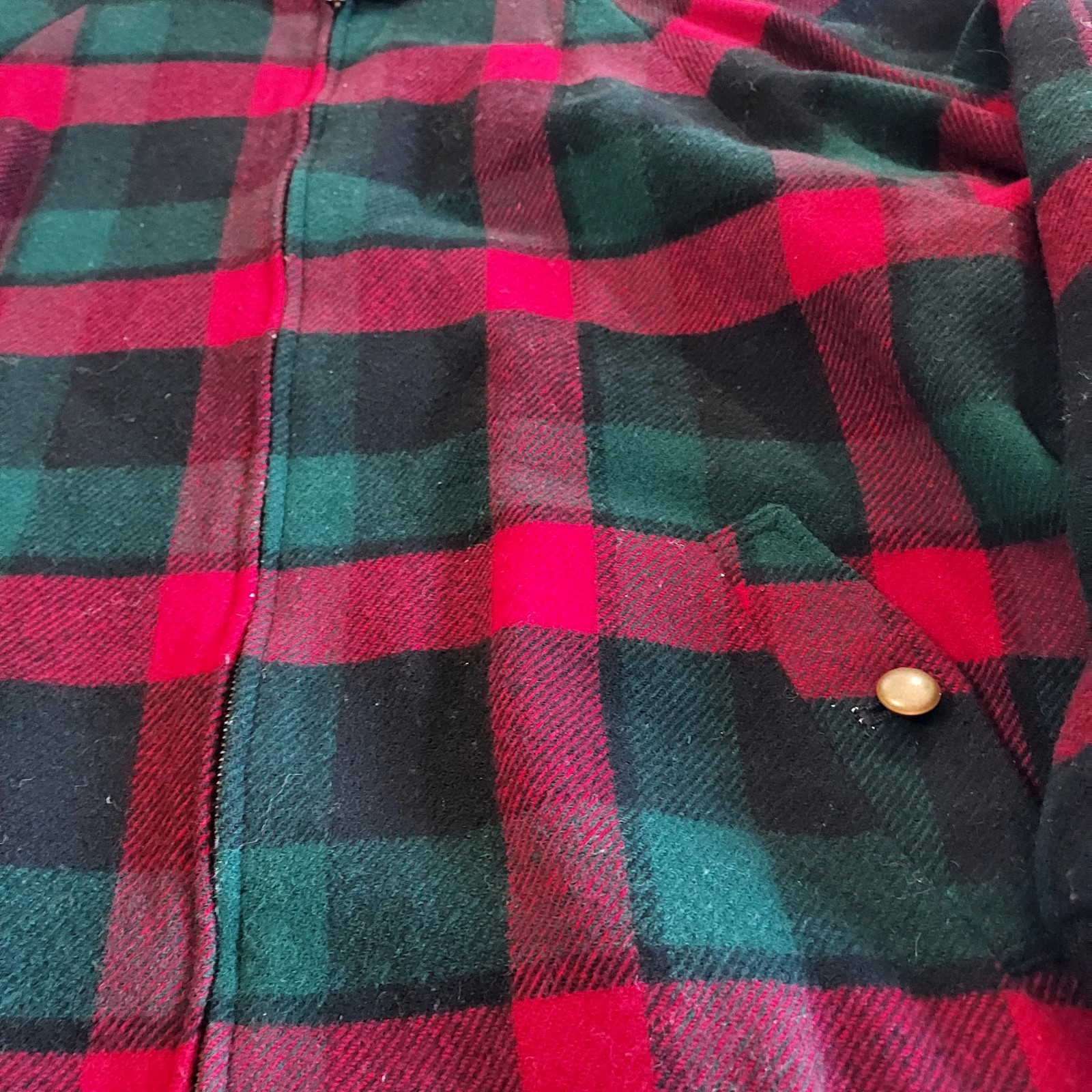 Vintage Pendleton Bomber Jacket Petite Large Red … - image 2