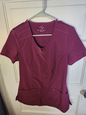 Healing Hands by HH Works Women's Scrub Top in Maroon Size Small