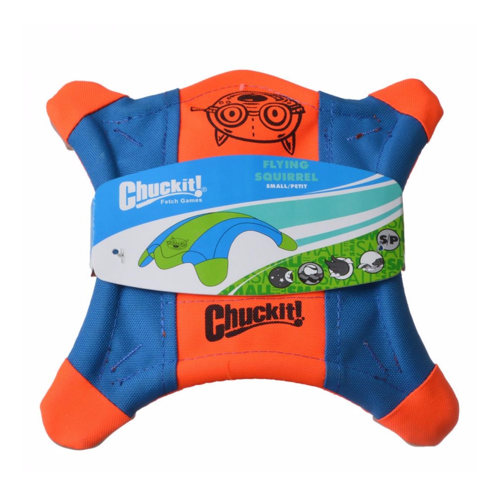 Chuckit! FLYING SQUIRREL Dog Fetch Toy Floating Flyer Glowin