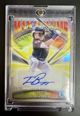 Travis Bazzana 2025 Bowman Chrome Max Volume Auto Refractor /99 Guardians